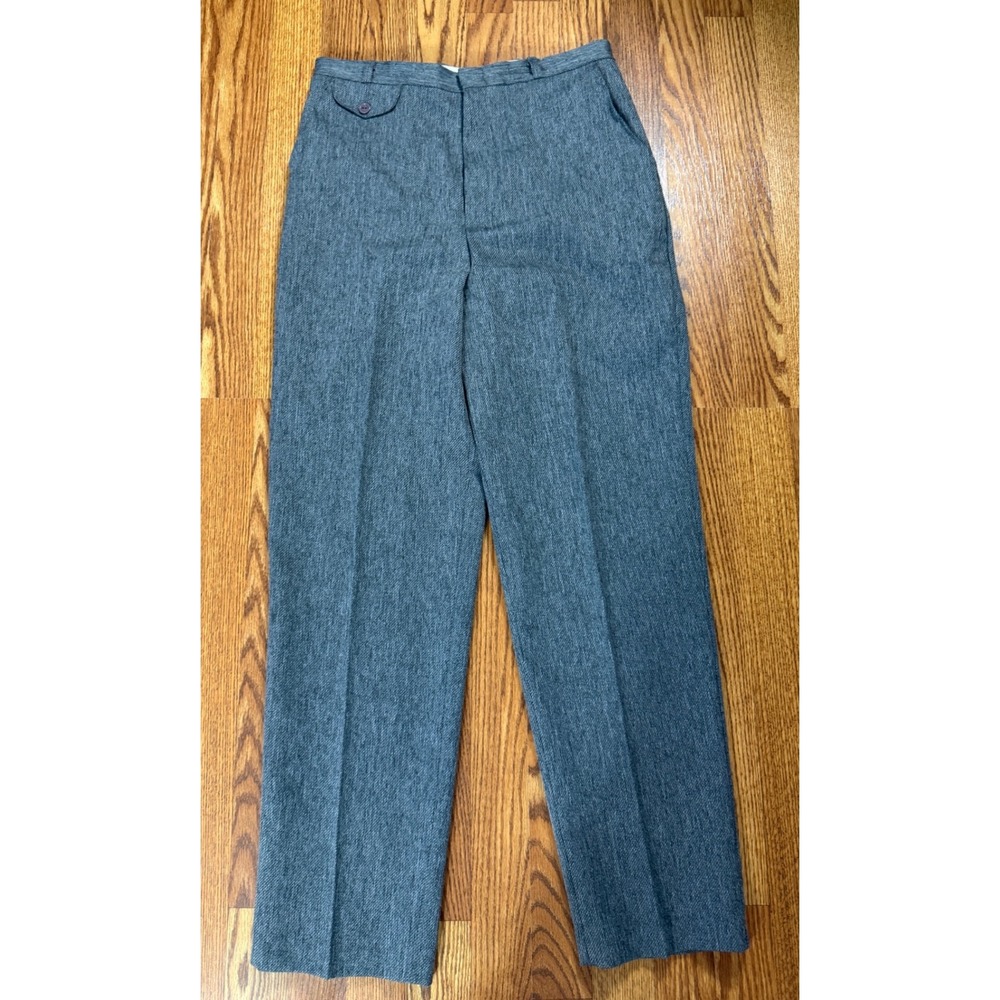 Vintage 90s Symmetry Womens Pants 15/16 Gray High Waist Pleated Made USA